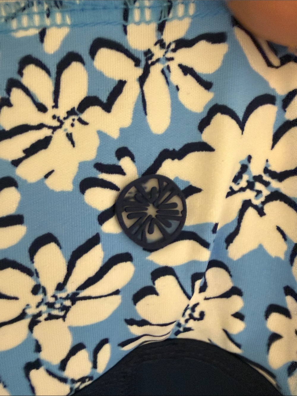 T2) Lilly Pulitzer ❤️Navy flare Pants with Floral Side Stripe - Picture 5 of 14